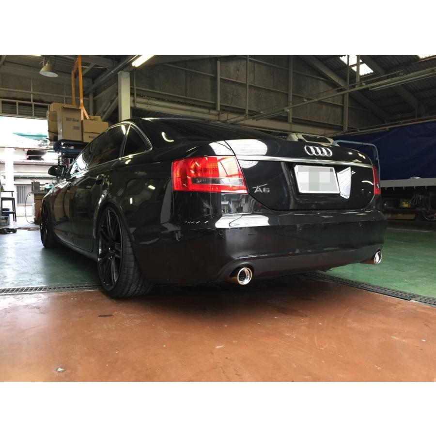 FENDI ロゴマフラー ネイビー グレー FOX フォックス オールステンレスマフラー（リアマフラー） AUDI