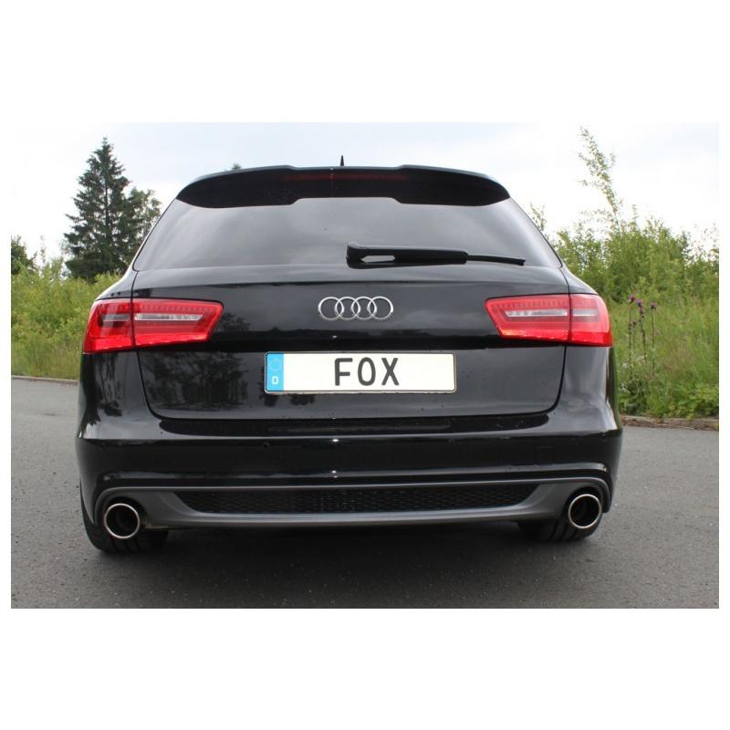 FOX フォックス オールステンレスマフラー（リアマフラー） AUDI A6 (4G) セダン/アバント FF/クワトロ2.0TFSI/2.8TFSI用 100mm 斜め 左右の画像
