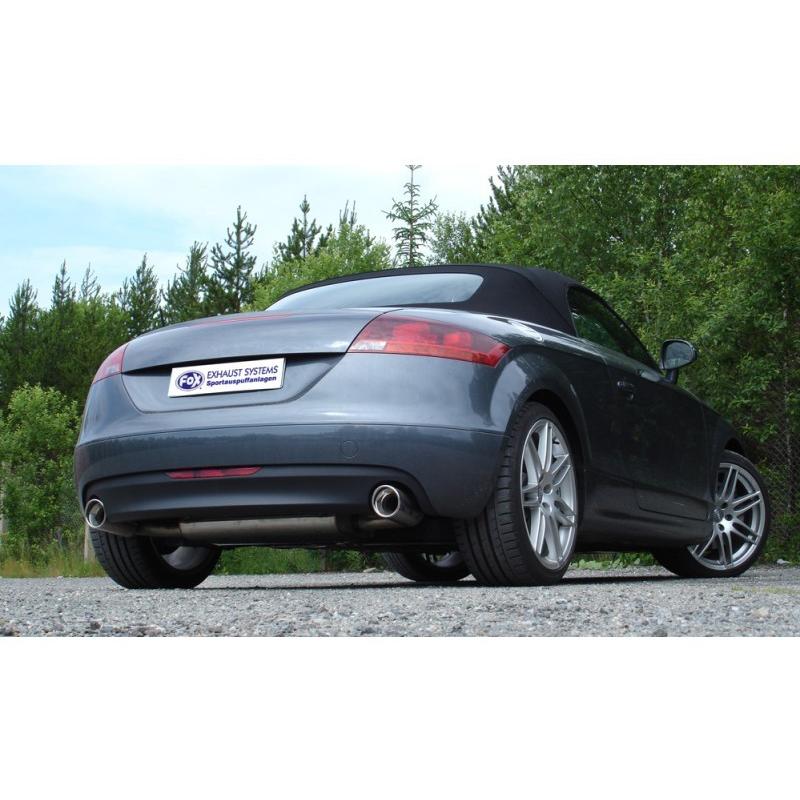 FOX フォックス オールステンレスマフラー（リアマフラー） AUDI TT (8J) クーペ クワトロ 3.2用 90mm 斜め 左右｜alpha-online-shop｜04