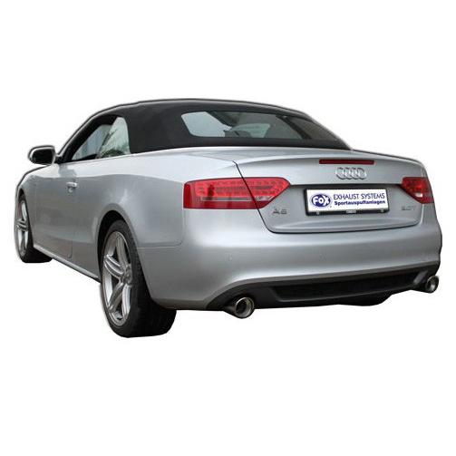 FOX フォックス オールステンレスマフラー（リアマフラー） AUDI A5 (8F) カブリオレ クワトロ 2.0TFSI用 100mm 斜め 左右の画像