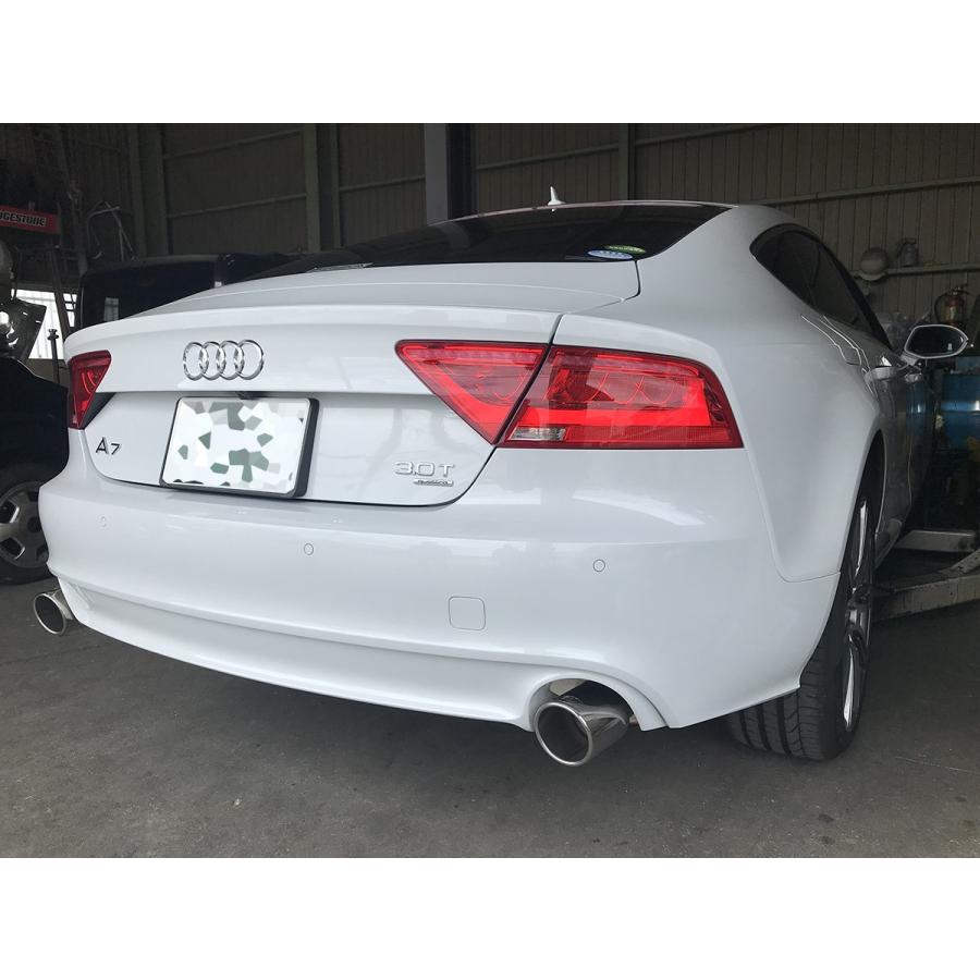 FOX フォックス オールステンレスマフラー（リアマフラー） AUDI A7 (4G) スポーツバック クワトロ 3.0TFSI用 100mm 斜め 左右の画像