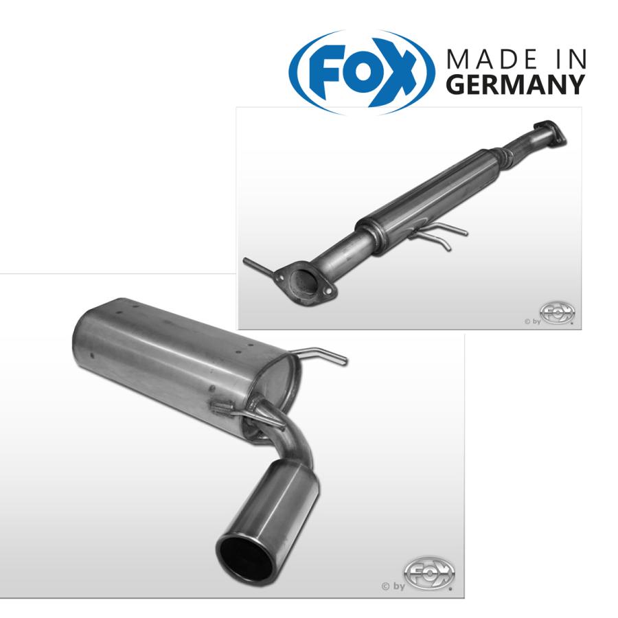 FOX フォックス オールステンレスマフラー（フロント+リアマフラー） MAZDA Roadster (NA) / ロードスター (NA) 1.6/1.8用 90mm | 