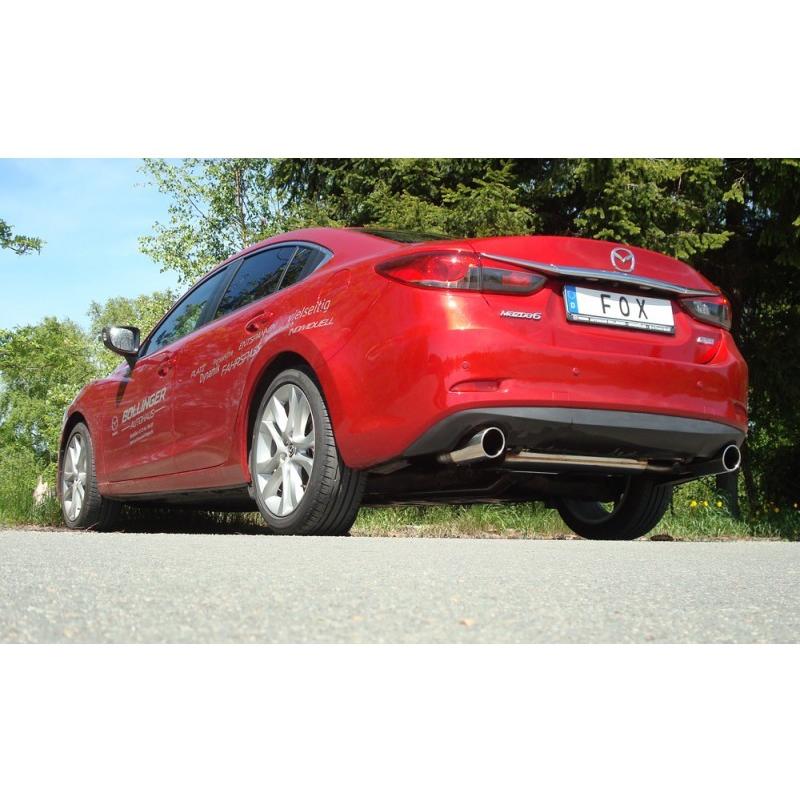 FOX フォックス オールステンレスマフラー（リアマフラー） MAZDA Atenza (GJ) Sedan/ アテンザ (GJ) セダン 2.0/2.5用 100mm 斜め 左右 |  | 03