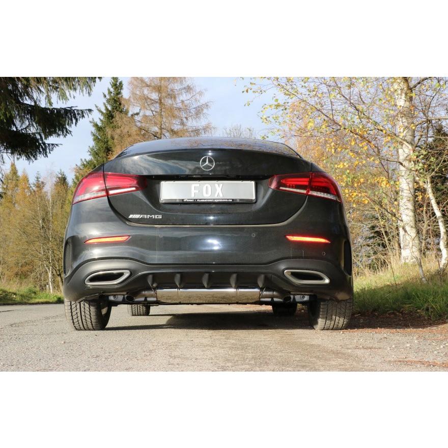 FOX フォックス オールステンレスマフラー（リアマフラー） MERCEDES BENZ W177 ハッチバック A180/V177 セダン A180用 テール下向きの画像