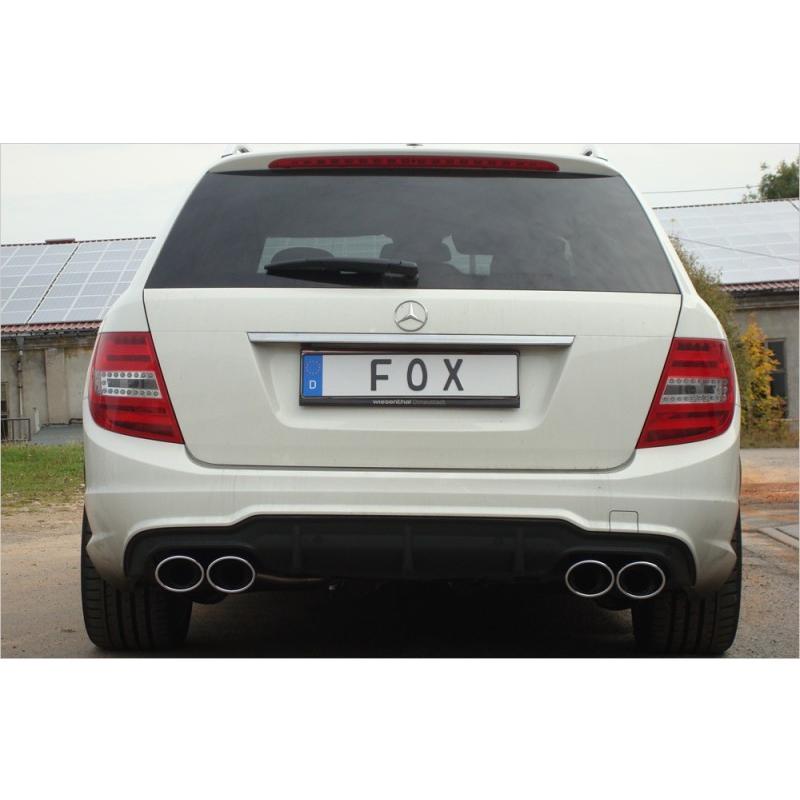 FOX フォックス オールステンレスマフラー（リアマフラー） MERCEDES BENZ W204 セダン/S204 ワゴン (V6) C250-C350用 115ｘ85mm オーバル 斜め ダブル 左右 |  | 02