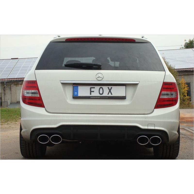 FOX フォックス オールステンレスマフラー（リアマフラー） MERCEDES BENZ W204 セダン/S204 ワゴン (V6) C250-C350用 115ｘ85mm オーバル 斜め ダブル 左右｜alpha-online-shop｜03