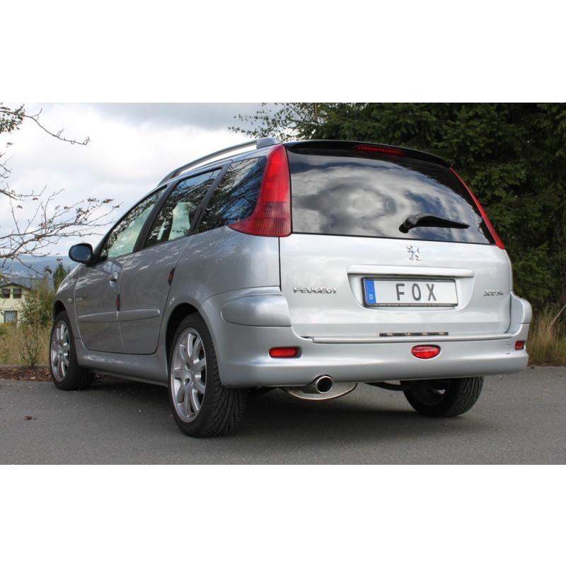 FOX フォックス オールステンレスマフラー（リアマフラー） PEUGEOT 206 SW 1.6用 106ｘ71mm オーバル 斜め |  | 02
