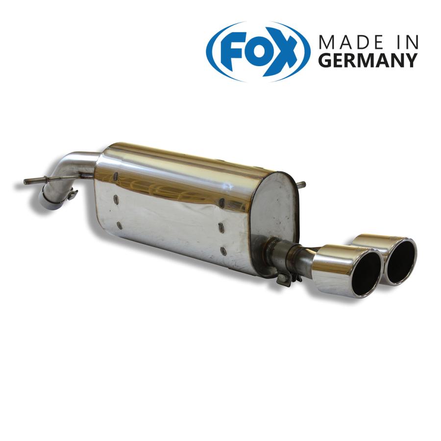 FOX フォックス オールステンレスマフラー（リアマフラー） PEUGEOT 207 ハッチバック GTi用 90mm 斜め ダブル | 