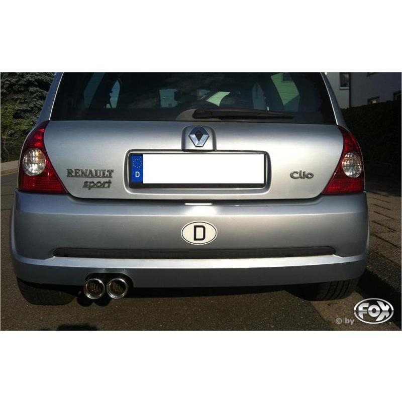 FOX フォックス オールステンレスマフラー（フロント+リアマフラー） RENAULT Clio2 / ルーテシア2 ルノースポール2.0用 80mm ダブル |  | 04