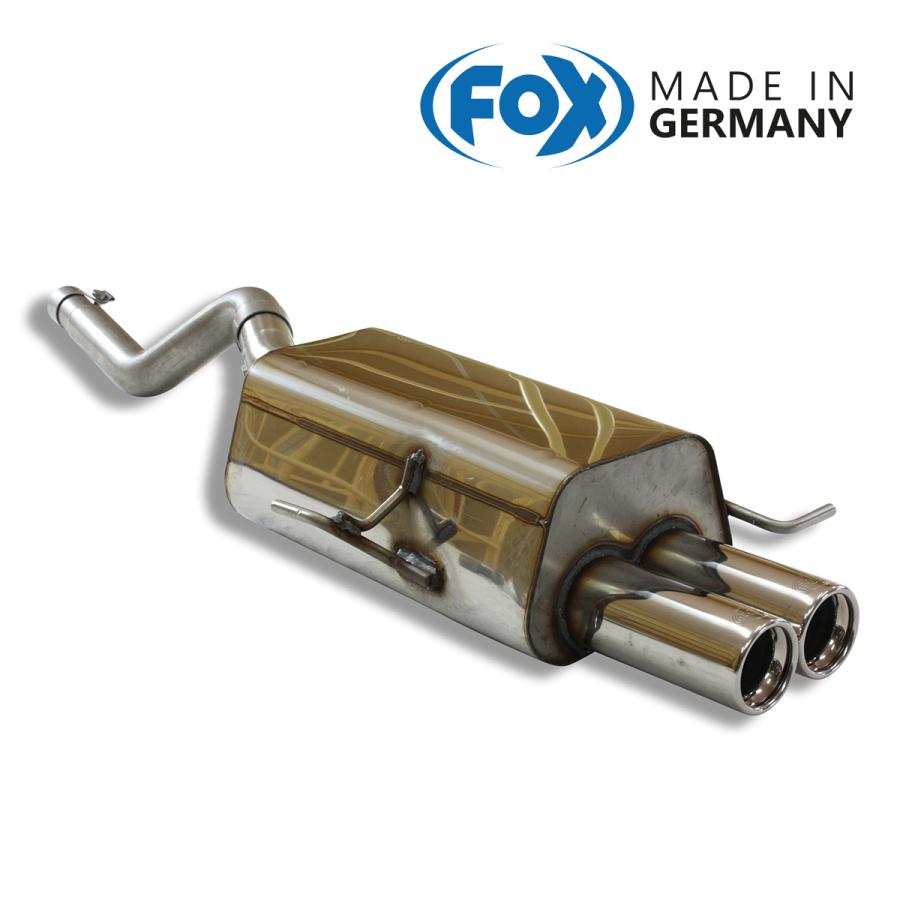 FOX フォックス オールステンレスマフラー（リアマフラー） RENAULT Clio2 / ルーテシア2 1.2-1.6用 80mm ダブル | 