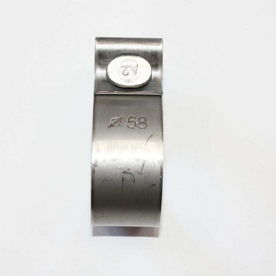 ステンレス製 マフラー用クランプ（マフラーバンド）内径58mm（外径が