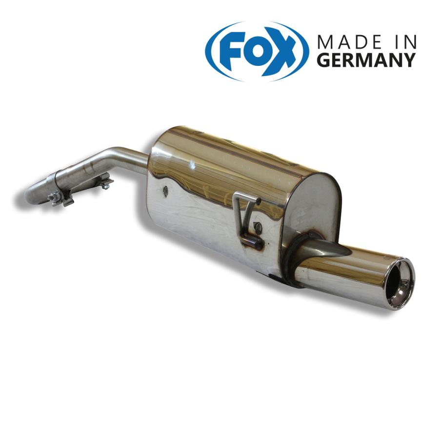 FOX フォックス オールステンレスマフラー（リアマフラー） VOLKSWAGEN Lupo (6X) / ルポ (6X) 1.4用 90mm | 
