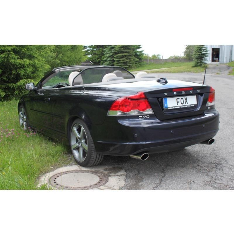 FOX フォックス オールステンレスマフラー（リアマフラー） VOLVO C70 カブリオレ T5用 115ｘ85mm オーバル 斜め 左右｜alpha-online-shop｜03