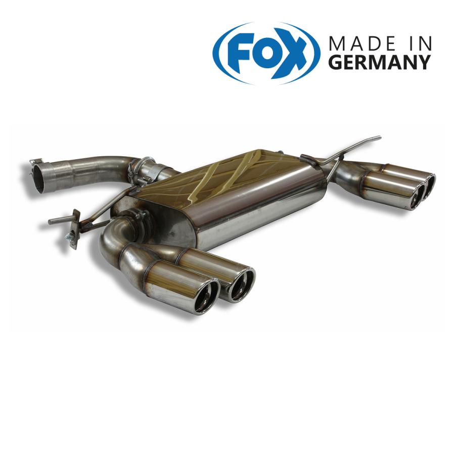 FOX フォックス オールステンレスマフラー（リアマフラー） VOLKSWAGEN Scirocco (13) / シロッコ (13) 2.0TSI/2.0T用 76mm 斜め ダブル 左右 | 