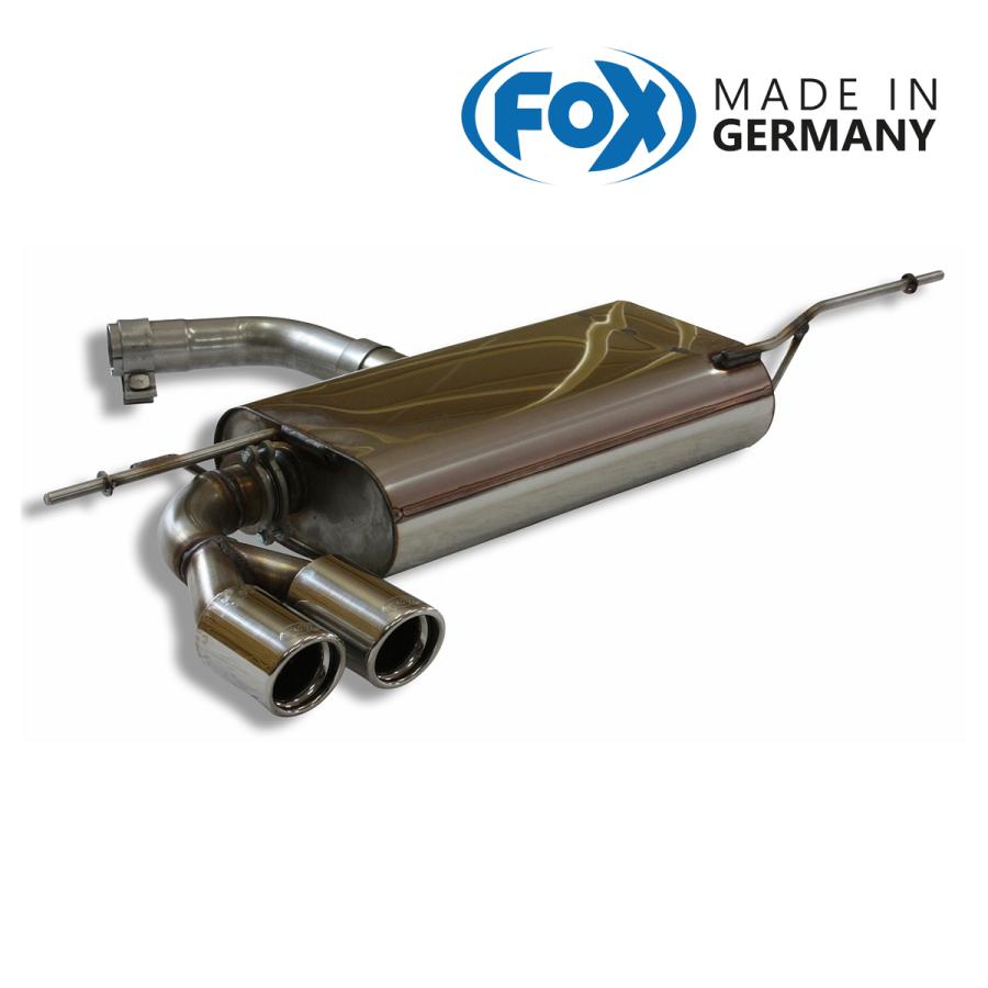 FOX フォックス オールステンレスマフラー（リアマフラー） VOLKSWAGEN Scirocco (13) / シロッコ (13) 1.4TSI用 76mm 斜め ダブル | 