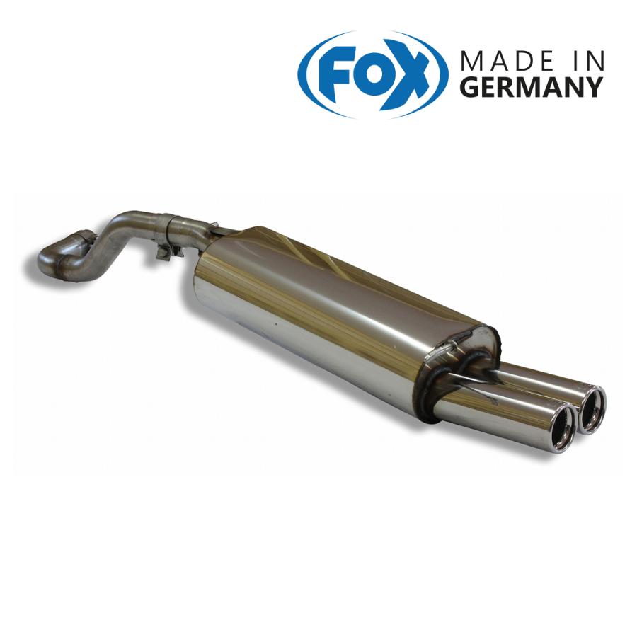 FOX フォックス オールステンレスマフラー（リアマフラー） VOLKSWAGEN Golf4 / ゴルフ4 1.6/CLi/GLi(1.8)/CLi/GLi(2.0)/GTI/GTX用 76mm ダブル | 