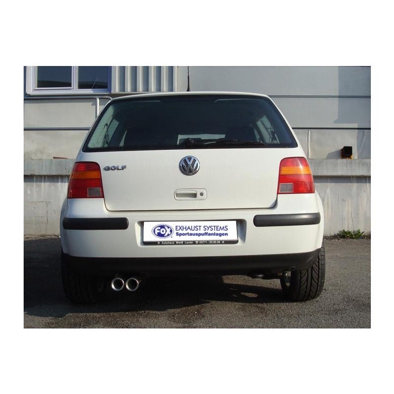 FOX フォックス オールステンレスマフラー（リアマフラー） VOLKSWAGEN Golf4 / ゴルフ4 1.6/CLi/GLi(1.8)/CLi/GLi(2.0)/GTI/GTX用 76mm ダブル |  | 02