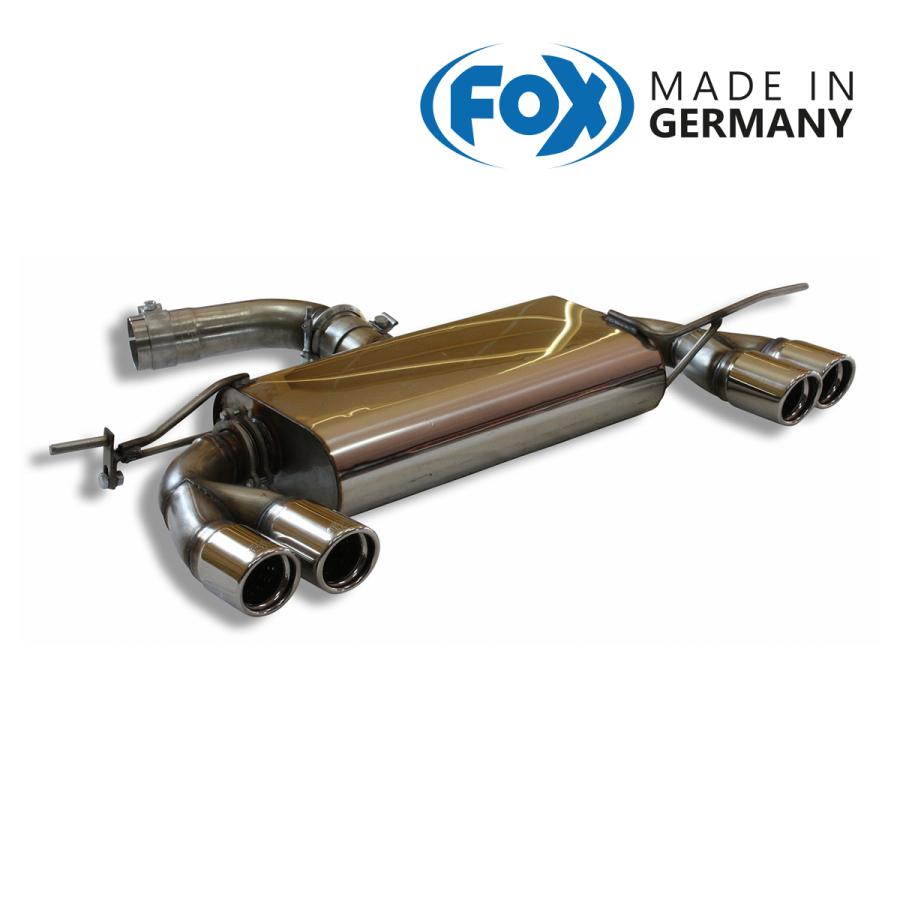 FOX フォックス オールステンレスマフラー（リアマフラー） VOLKSWAGEN Golf5 / ゴルフ5 TSI/GT TSI用 76mm 斜め ダブル 左右 | 