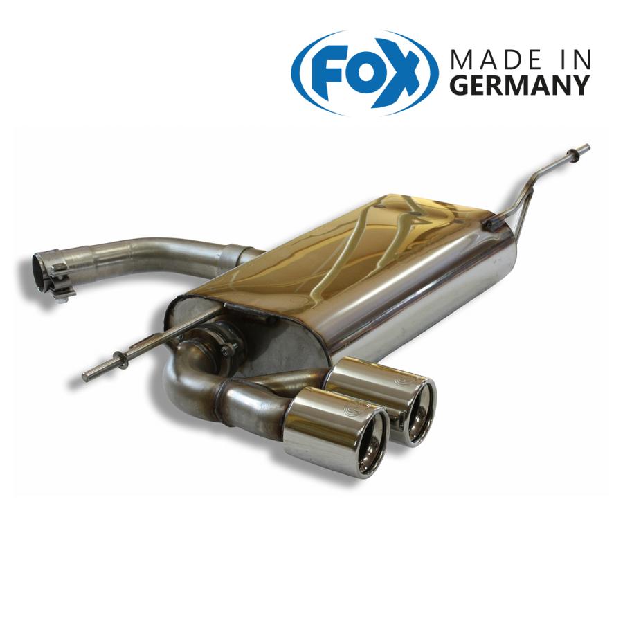 FOX フォックス オールステンレスマフラー（リアマフラー） VOLKSWAGEN Golf6 / ゴルフ6 1.2TSI/1.4TSI用 80mm ダブル | 