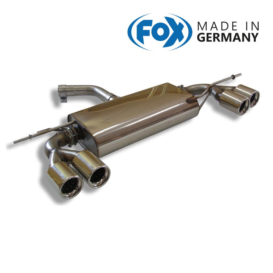 FOX フォックス オールステンレスマフラー（リアマフラー） VOLKSWAGEN Golf6 / ゴルフ6 1.2TSI/1.4TSI用 80mm ダブル 左右 | 