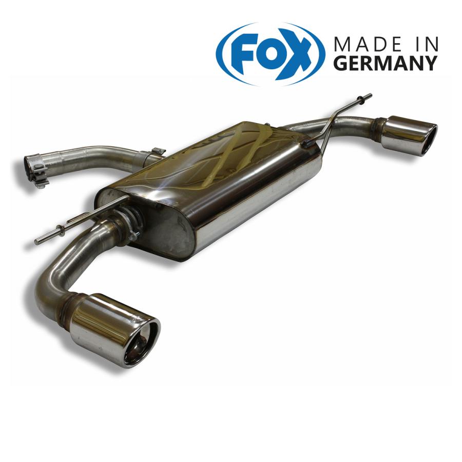 FOX フォックス オールステンレスマフラー（リアマフラー） VOLKSWAGEN Golf6 / ゴルフ6 1.2TSI/1.4TSI用 90mm 斜め 左右 (GTIルック) | 