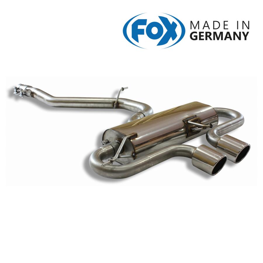 FOX フォックス オールステンレスマフラー（リアマフラー） VOLKSWAGEN Golf6 / ゴルフ6 R用 100mm 斜め ダブル | 