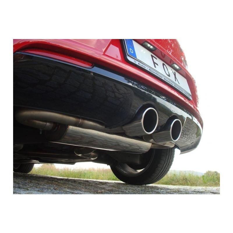 FOX フォックス オールステンレスマフラー（リアマフラー） VOLKSWAGEN Golf6 / ゴルフ6 R用 100mm 斜め ダブル |  | 03