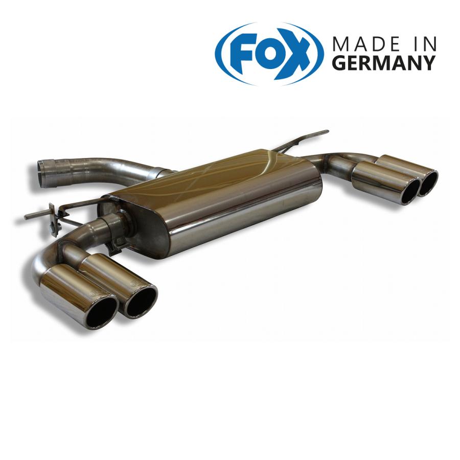 FOX フォックス オールステンレスマフラー（リアマフラー） VOLKSWAGEN Golf7 / ゴルフ7 1.4TSI用 80mm 斜め ダブル 左右 | 