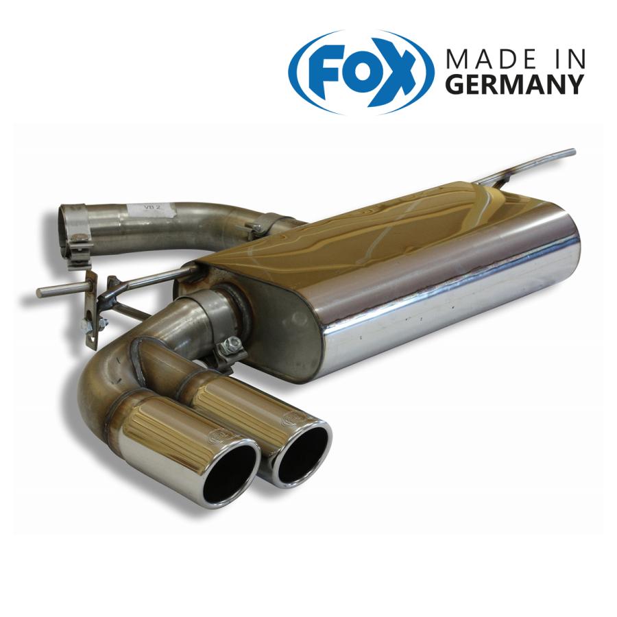 FOX フォックス オールステンレスマフラー（リアマフラー） VOLKSWAGEN Golf7 / ゴルフ7 1.2TSI用 80mm 斜め ダブル | 