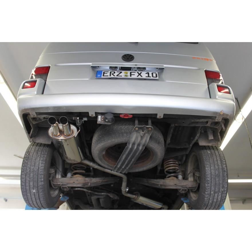 FOX フォックス オールステンレスマフラー（片側出しリアマフラー） T4 ヴァナゴン 2.5 FF用 63mm ダブル 下向き (片側出し) |  | 03