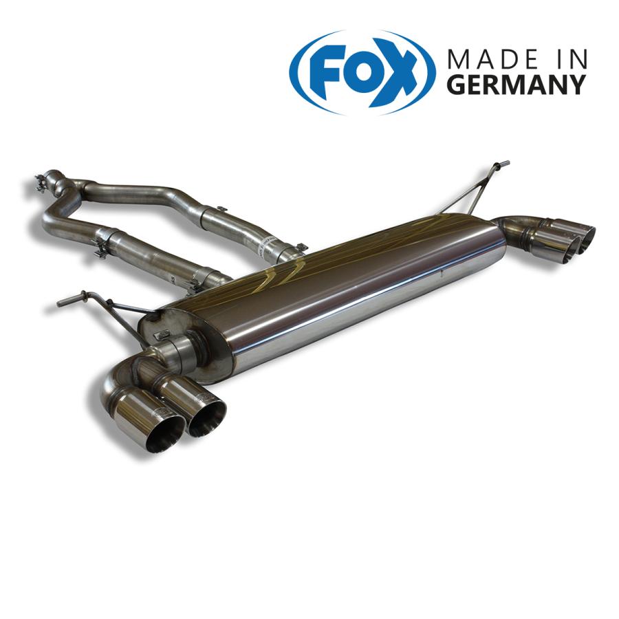 FOX フォックス オールステンレスマフラー（リアマフラー） VOLKSWAGEN Touareg (7L) / トゥアレグ (7L) 3.2 V6用 80mm 斜め ダブル 左右 | 
