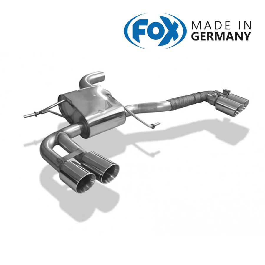 FOX フォックス オールステンレスマフラー（リアマフラー） VOLKSWAGEN Tiguan (AD1)/ ティグアン (AD1) 2.0TDI 4モーション用 80mm ダブル 左右 | 