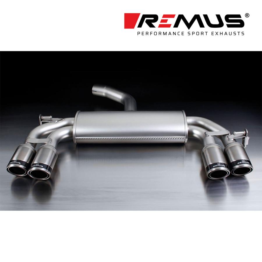 REMUS マフラー本体 デュアルテール　シロッコ　ゴルフ5 6 REMUS（レムス） リアマフラー シロッコ 2.0TSI用 Φ84カーボンレース