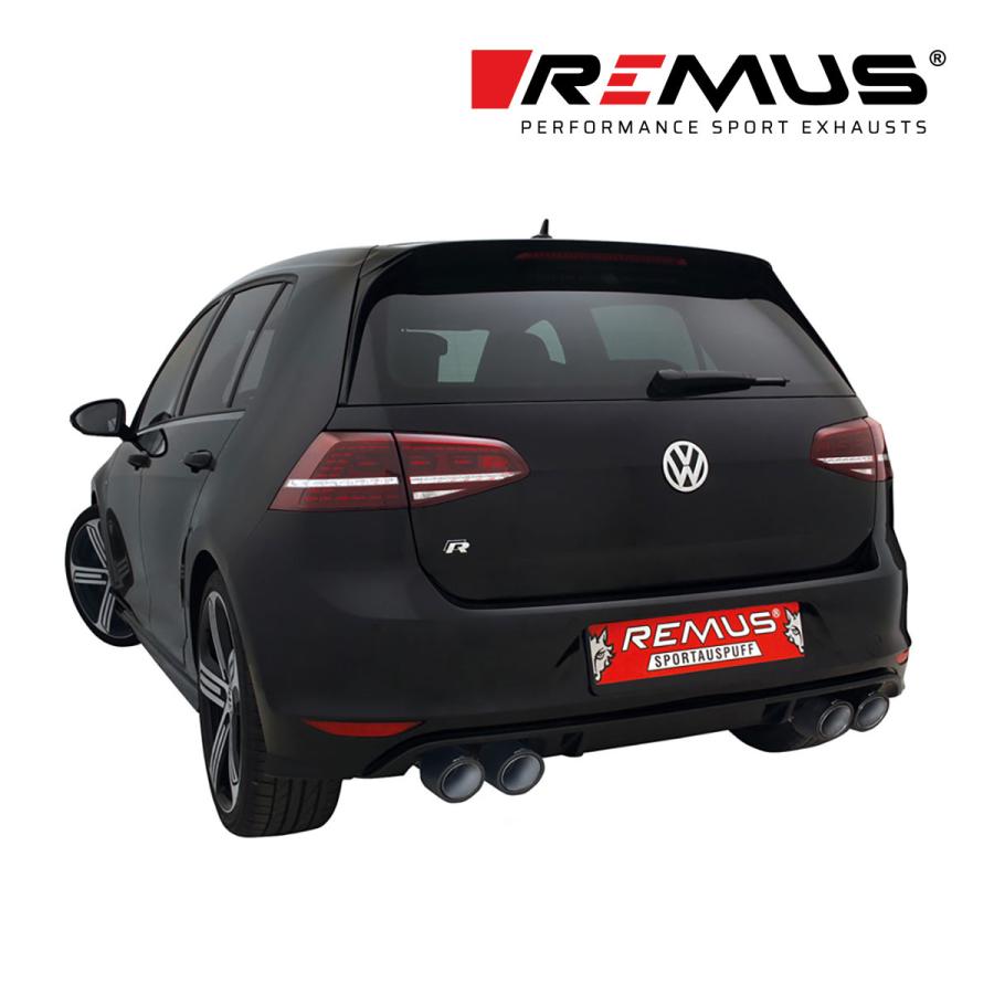 REMUS レムス リアマフラー ゴルフ7 R用 Φ102 カーボン アングル