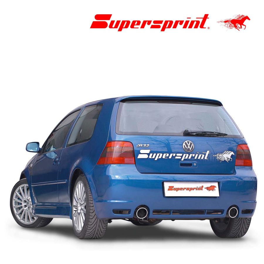 Supersprint リアマフラー Volkswagen ゴルフ4 R32 2ドア車 ○-○100mm 