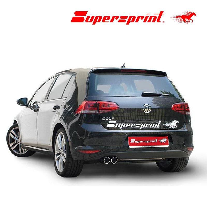 Supersprint リアマフラー Volkswagen ゴルフ7 TSIハイライン 〇〇80mm 