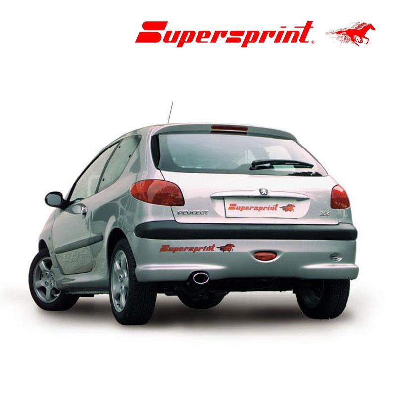 プジョー206！　INOX スポーツサイレンサー　プジョー206用 Supersprint リアマフラー プジョー 206 ハッチバック スタイル/XT