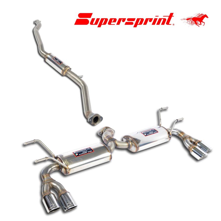 Supersprint センターマフラー+リアマフラー アバルト124 スパイダー 