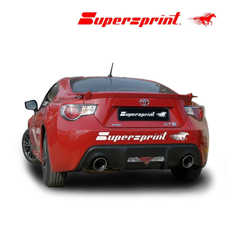 Supersprint センターマフラー+リアマフラー Subaru BRZ/Toyota 86 (フェイスリフト前) ○-○120m