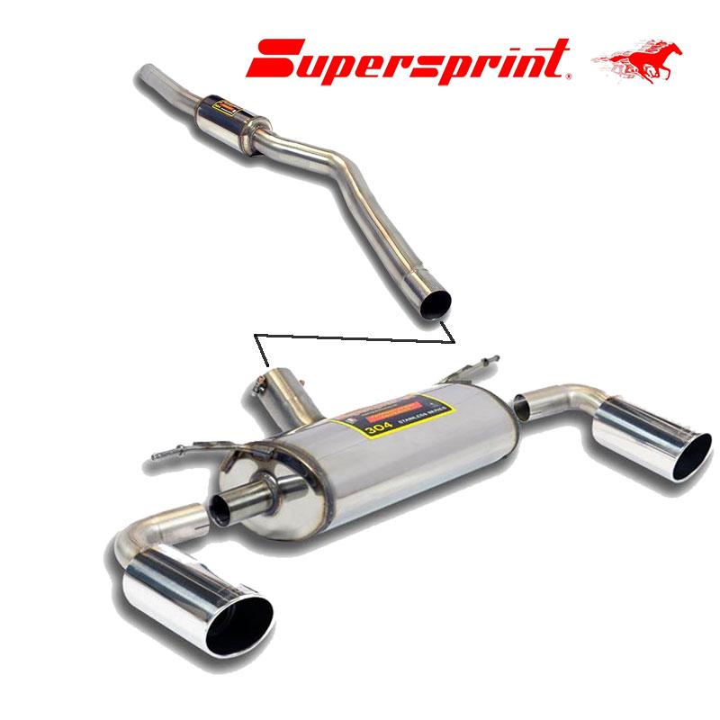 Supersprint センターマフラー+リアマフラー BMW F30 328iセダン (2012