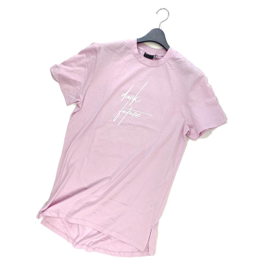 ASOS エイソス メンズ トップス 半袖 Tシャツ ダークフューチャー ロゴ 無地 シンプル ピンク｜alpha-shop｜03