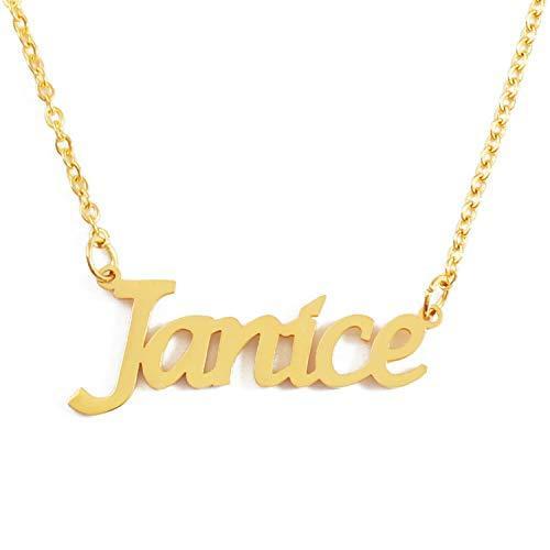 新品 Kigu Janice カスタムネームネックレス パーソナライズ 18カラットゴールドメッキ 肌触りがいい Www Maxipiso Com Ar
