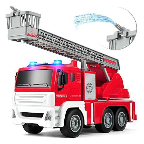 最新コレックション 消防車おもちゃ ウォーターポンプ付き 1 12スケール 大型サイズ 摩擦力 消防車 トラック ライトとサウンドサイレン付き 拡張はしご 消防車 幼児 即納最大半額 Regionmarket Store