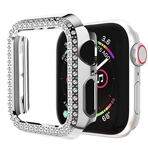 ALADRS キラキラ光るハードバンパーフレーム Apple Watch 42mmケース対応 2列 輝くクリスタルダイヤモンド 保護カバー iWatc｜alpha-store08｜03