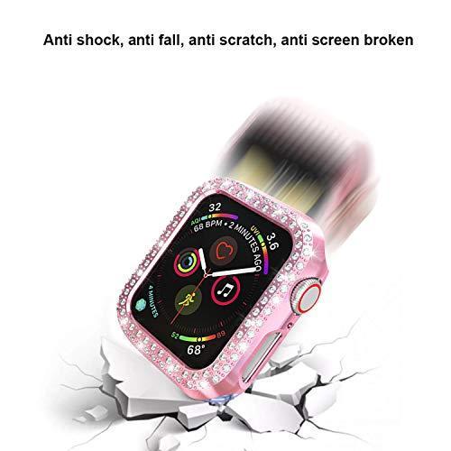 ALADRS キラキラ光るハードバンパーフレーム Apple Watch 42mmケース対応 2列 輝くクリスタルダイヤモンド 保護カバー iWatc｜alpha-store08｜04