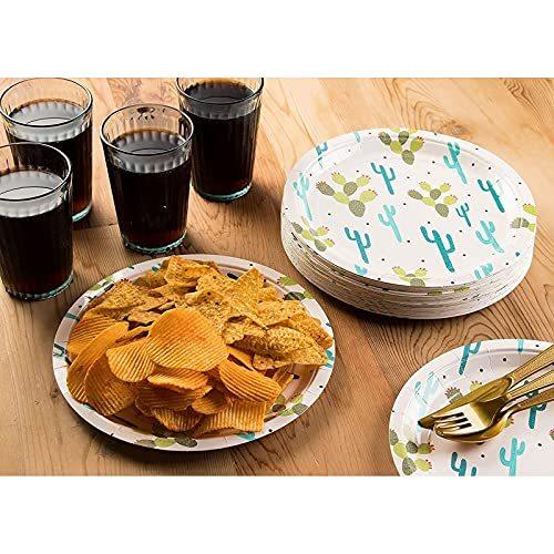 使い捨てプレート 80枚 紙皿 サボテンパーティー用品 前菜 昼食 夕食 デザート用 子供の誕生日 9 X 9インチ Ys アルファストア 通販 Yahoo ショッピング