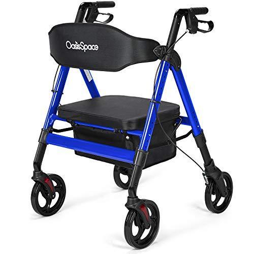 OasisSpace Heavy Duty Rollator Walker - Bariatric Rollator Walker with Larg その他ダイエット器具