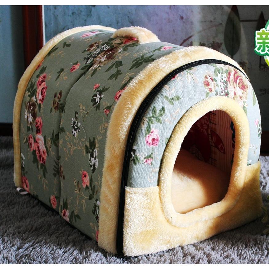 ペットハウス 犬 猫 ベッド ドーム型 ハウス 室内 犬小屋 キャットハウス 折りたたみ式 2WAY 各サイズ 各色あり Ｌサイズ |  | 04