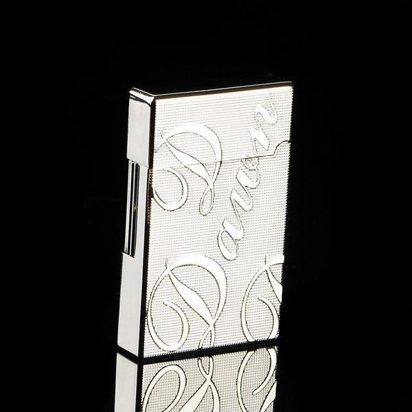 Derui ライター 銀色一色　筆記体文字柄　シルバー メタル製 海外ブランド 高級ガスライター 　ｒ１２ |  | 01