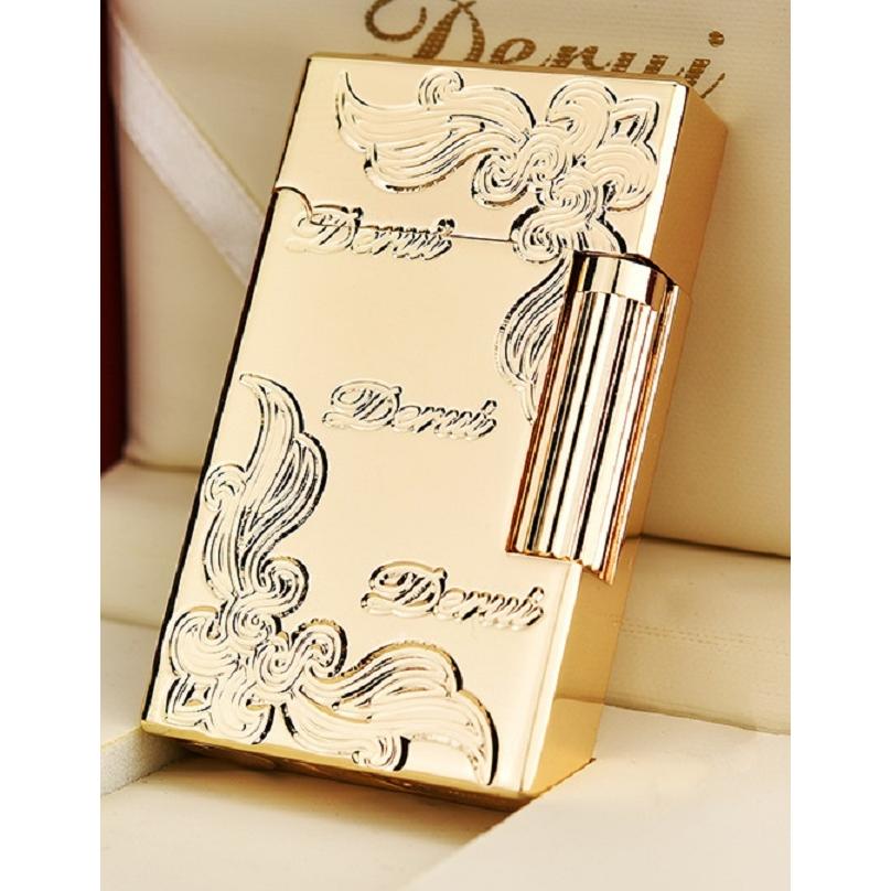 Derui ライター 金色彫刻 彫刻 金彫り ゴールド メタル製 海外ブランド 高級ガスライター　ｒ１４ | 